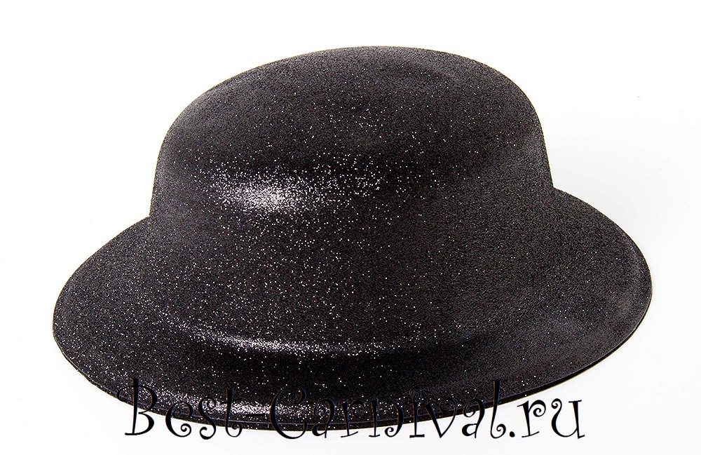 Шляпа пластиковая. Карнавальные шляпы для детей. Шляпа "котелок" черная. Шляпа пластмассовая черная.